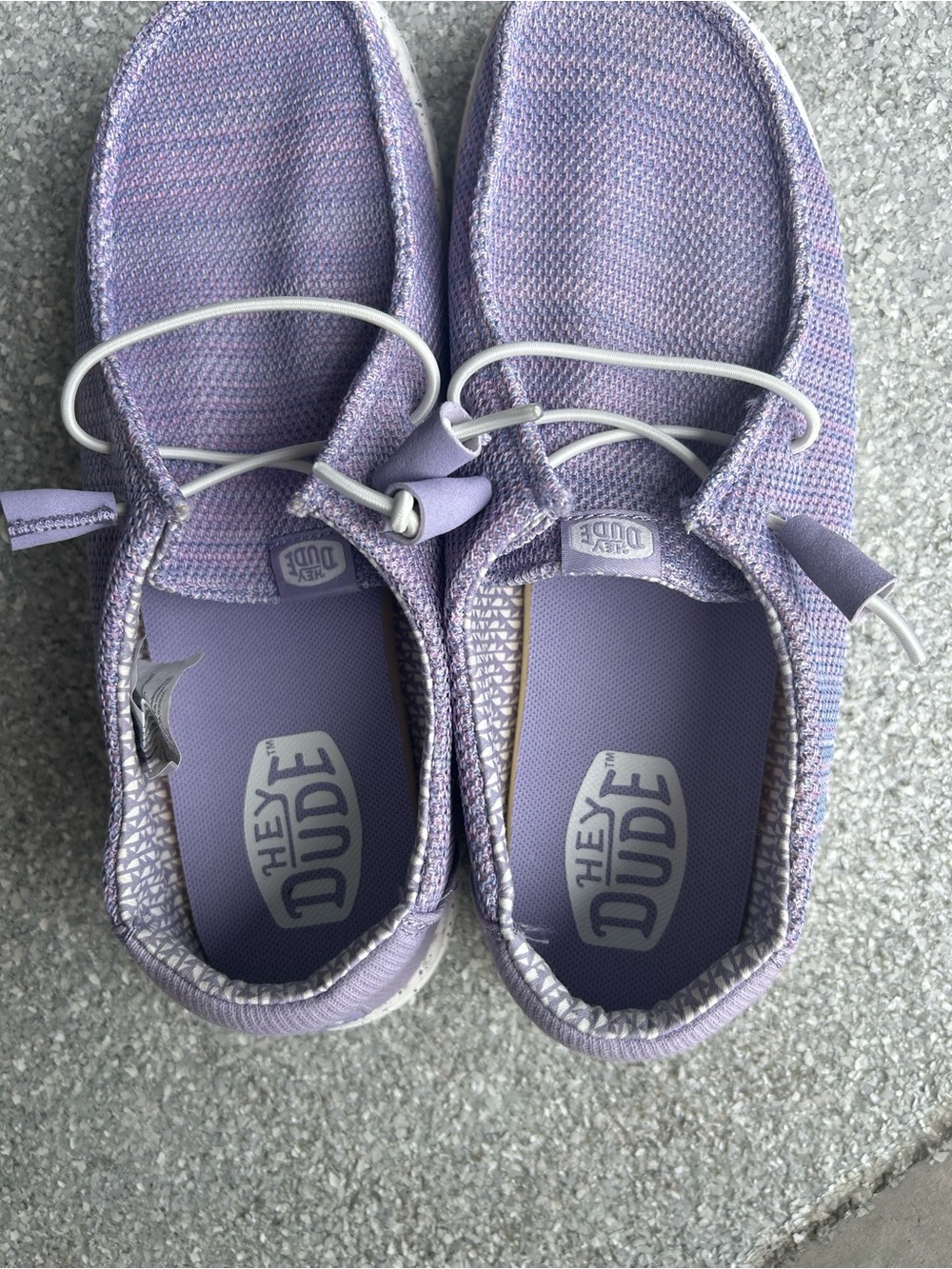 Hey Dude Women’s Purple Wendy Stretch Sox Lavender Knit Slip-On Sneakers Size W9 - Picture 4 of 7